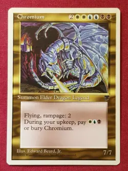 Magic The Gathering CHRONICLES CHROMIUM black/blue/white card MTG - Image 1