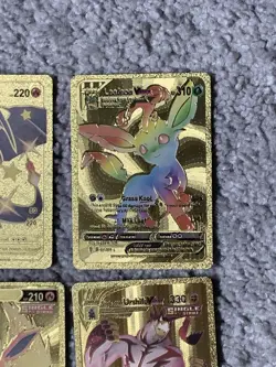 Pokemon Set of 15 Charizard,Moltres&More Rare Gold Accent Foil Fan Art Cards - Image 4