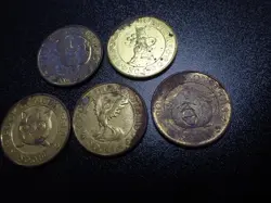 Pokemon Card Banpresto 1997 Promo Game Coin x5 Charmander Mewtwo etc #5677 - Image 3