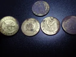 Pokemon Card Banpresto 1997 Promo Game Coin x5 Charmander Mewtwo etc #5677 - Image 5