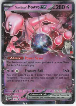 Team Rocket's Mewtwo ex Promo SV: Scarlet & Violet Promo Cards 205 LP-NM - Image 1