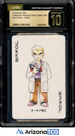 Pokemon 1998 Professor Oak Joker Blue Back Playing Cards BLACK LABEL CGC 10 - Image 1