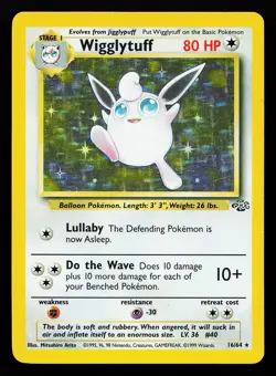 Wigglytuff 16/64 Holo Rare Jungle Pokemon Card - Image 1