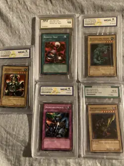 YUGIO LOT OF YUGIO CARDS 5 ALL GRADED 10 GEM MINT - Image 1