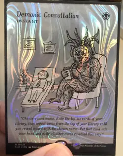 Demonic Consultation - Secret Lair Halo Foil Encyclopedia of Magic Mtg R0031 - Image 1