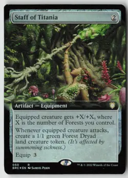 Staff of Titania (Extended Art) Commander: The Brothers' War (50) Foil - MTG - Image 1