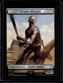 Fallout Radiation 22 / Zombie Mutant 7 Token - PIP - NM - MTG Magic - Image 2