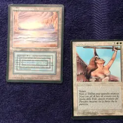UNDERGROUND SEA and Serra Angel Foreign Black Border Italian MTG Light Play - Image 1