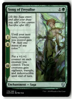 MTG Foil Song of Freyalise - Dominaria Moderately Played English - Image 1