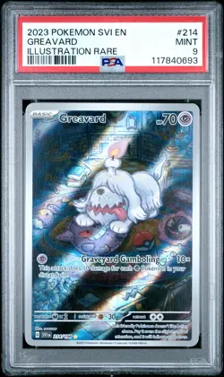 2023 POKEMON SVI EN-SCARLET & VIOLET ILLUSTRATION RARE #214 GREAVARD PSA 9 - Image 1