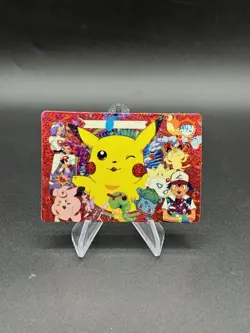 Pikachu Rocket Holo Pokemon Vintage Pocket Monsters Vending Prism Sticker 392 - Image 1