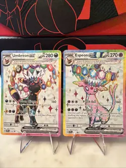 Pokemon Umbreon and Espeon Black Star Promo SVP175 SVP176 Figure Collection NM/M - Image 1
