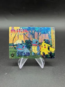 Pikachu Squirtle Holo Pokemon Vintage Pocket Monsters Vending Prism Sticker 297 - Image 1