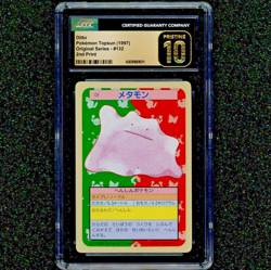 Pristine! 1997 Pokemon Topsun DITTO Original Series # 132 2nd Print CGC 10 - Image 1