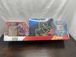 Costco Pokemon 3 Pack Bundle ~ CROWN ZENITH ETB + 2 Tins NEW/SEALED - Image 1