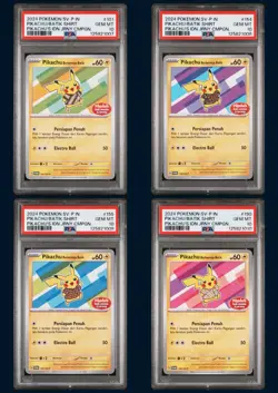 PSA 10 Pikachu Batik 101 154 155 190 Indonesia Journey Promo Pokemon SEQ SET 4 - Image 1