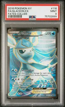 Glaceon EX Full Art #116/124 PSA 9 2016 Pokemon XY Fates Collide - Image 1