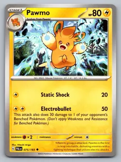 Pokemon TCG SV02: Paldea Evolved Pawmo 075/193 - Image 1