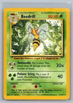 Pokemon TCG Base Set Beedrill 017/102 - Image 1