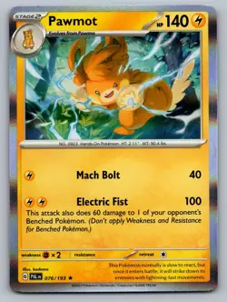 Pokemon TCG SV02: Paldea Evolved Pawmot 076/193 Holo Rare - Image 1