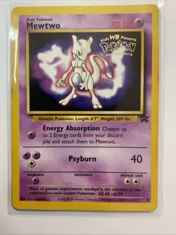 Pokemon TCG Mewtwo # 3 1999 Movie Wizards Black Star Promo Base Set Ungraded - Image 1