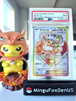 PSA 9 ?? 2025 POKEMON SVP EN SV BLACK STAR EEVEE EX #174 PRISMATIC EVOLUTION - Image 1