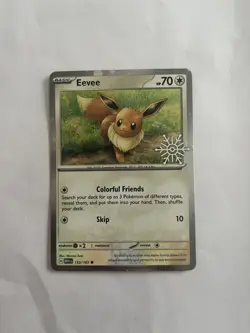 Pokemon TCG Holiday Calendar Eevee 133/165 Festive Stamped Promo Snowflake NM - Image 1