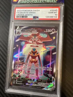 Pokemon TCG Deoxys VMAX GG45/GG70 Crown Zenith PSA 10 Gem Mint Full Art - Image 2