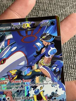 Pokemon TCG Team Aqua's Kyogre-EX Double Crisis Holo Card 6/34 NM - Image 2
