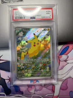 PSA 9 MINT Pikachu Black Star Promo 88 Paldea Adventures Chest Pokemon Card TCG - Image 1