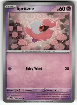 Spritzee (Master Ball Pattern) 038/131 SV: Prismatic Evolutions NM Pokemon Card - Image 1