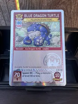 Maplestory iTCG Blue Dragon Turtle Holographic 20/60 2008 WOTC Trading Card - Image 1
