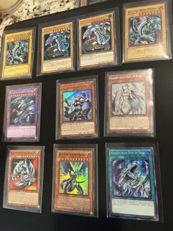 Yugioh Blue Eyes White Dragon Lot (10 Cards) - Image 1