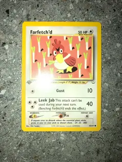 Pokemon TCG Cards 1st Edition Farfetch'd 43/64 Neo Revelation NM - Image 3
