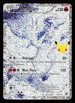 Reshiram 113/114 Celebrations Classic Collection Pokemon Card - Image 1