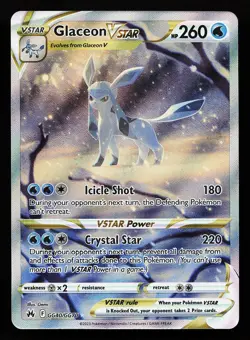 Glaceon VSTAR GG40/GG70 Ultra Rare Crown Zenith Pokemon Card - Image 1
