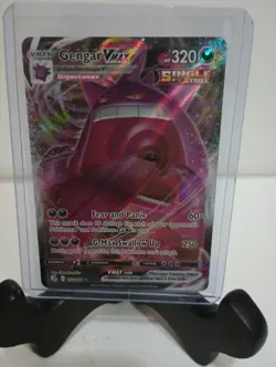 Pokemon Fusion Strike Gengar VMAX Full Art Holo TCG Card 157/264 - Image 1