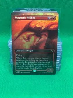 MTG Magmatic Hellkite (Borderless) [Tarkir: Dragonstorm] FOIL - Image 1