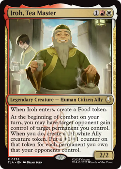 Iroh, Tea Master #228 Near Mint NM FOIL Avatar: The Last Airbender TLA Magic MTG - Image 1