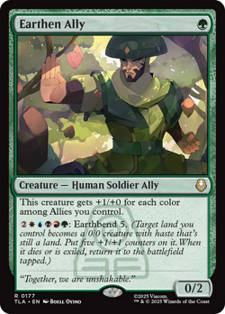 Earthen Ally #177 Near Mint NM FOIL Avatar The Last Airbender TLA Magic MTG - Image 1
