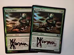 Magic The Gathering - 1x Foil Signed Venom Sliver (mtg) m15 - Image 1