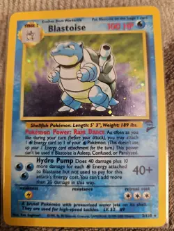 Pokemon TCG Blastoise 2nd Edition Base Set 2/130 Stage 1 Holo Rare - Image 1