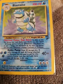 Pokemon TCG Blastoise 2nd Edition Base Set 2/130 Stage 1 Holo Rare - Image 3