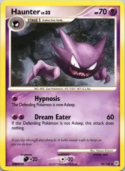Haunter 50/130 Diamond and Pearl Normal NM Pokemon TCG - Image 1