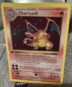 1999 Pokemon Base Set 1st Edition Shadowless Holo Charizard #4 LP. - Image 4
