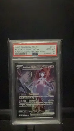 2025 Pokemon DRI SPECIAL ILLUSTRATION RARE #231 TEAM ROCKET’S MEWTWO EX PSA 10 - Image 4