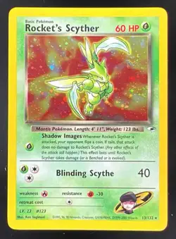 2000 Pokemon Gym Heroes #13/132 Rocket's Scyther Holo - Image 1