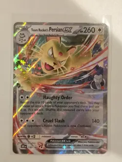 Team Rocket’s Persian ex 150/182 Double Rare S&V: Destined Rivals Pokemon TCG - Image 1