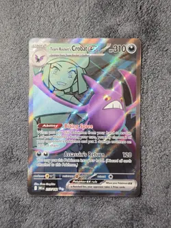 Team Rocket's Crobat ex 217/182 Double Rare SV: Destined Rivals Pokemon TCG NM - Image 1