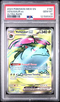 2023 POKEMON MEW EN-151 ULTRA RARE #182 VENUSAUR EX PSA 10 - Image 1
